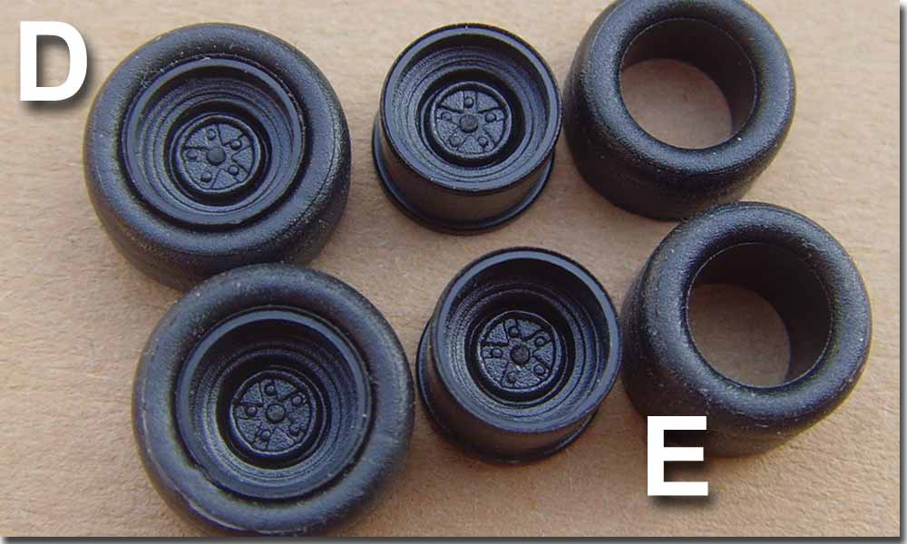 E Vincent Wheels D AMERICAN RACING W/TIRES FOR TJET Slot Car 